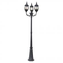 Trans Globe 4090 BK - 3LT POLE-OUTD-FRENCH LANTERN-C